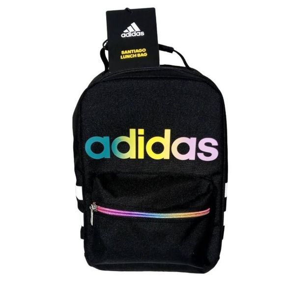 adidas Handbags - Adidas Santiago Black Rainbow Lunch Bag